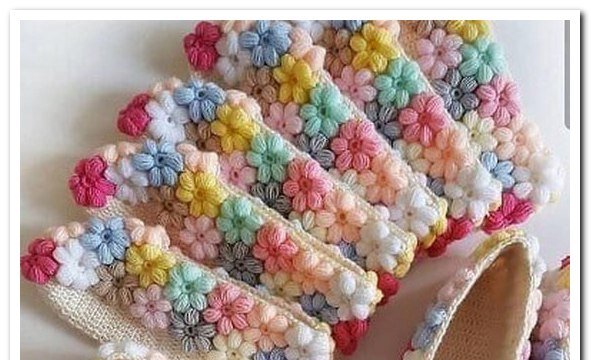 Вязані тапочки гачком