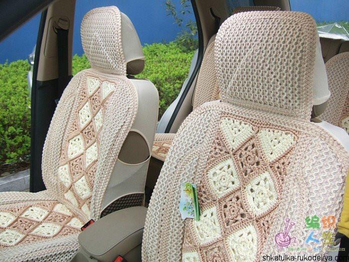Вязание спицами, рукоделие » Blog Archive Чехол для сидений авто своими руками