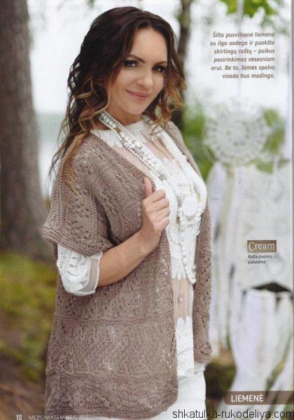 Простий жилет спицями для початківців