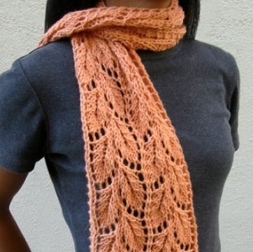 вязание спицами, шарф, схема, ажурный, для женщин