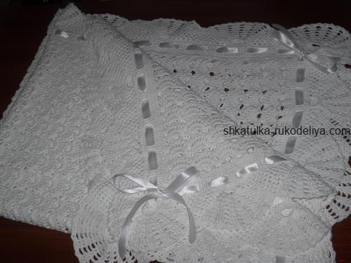 Как вязать своими руками одеяло для новорожденных