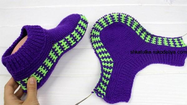 Носки и тапочки крючком и спицами — схемы вязания