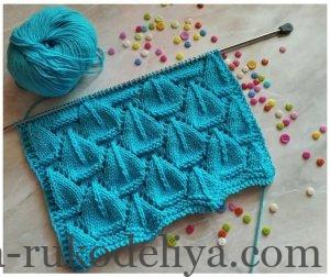 Простий рельєфний візерунок спицями схеми