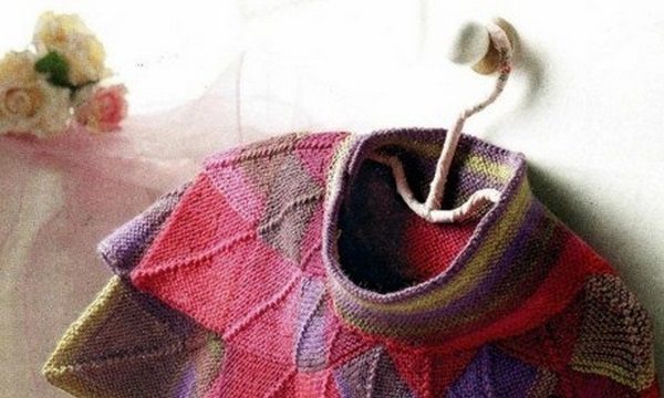 Пуловер в стиле пэчворк вяжем спицами - Свое рукоделие