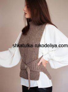 жіноча безрукавка гачком