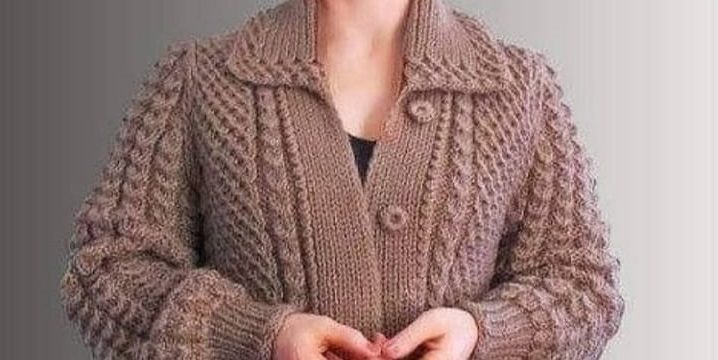 Жіночий кардиган спицями
