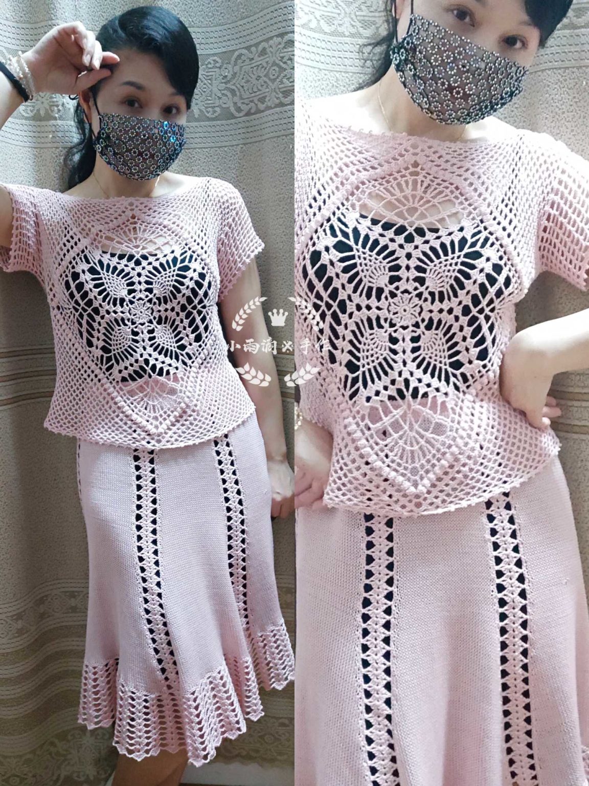 Связать костюм юбка и кофта. Вязаные костюмы с юбкой схемы
