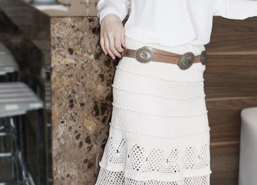 Юбка связанная крючком в стиле бохо