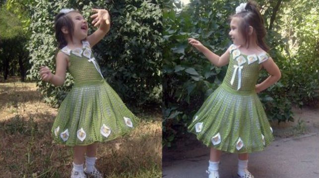 Детское платье крючком со схемами и описанием
