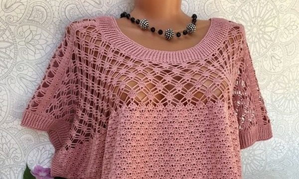 Летняя блузка крючком
