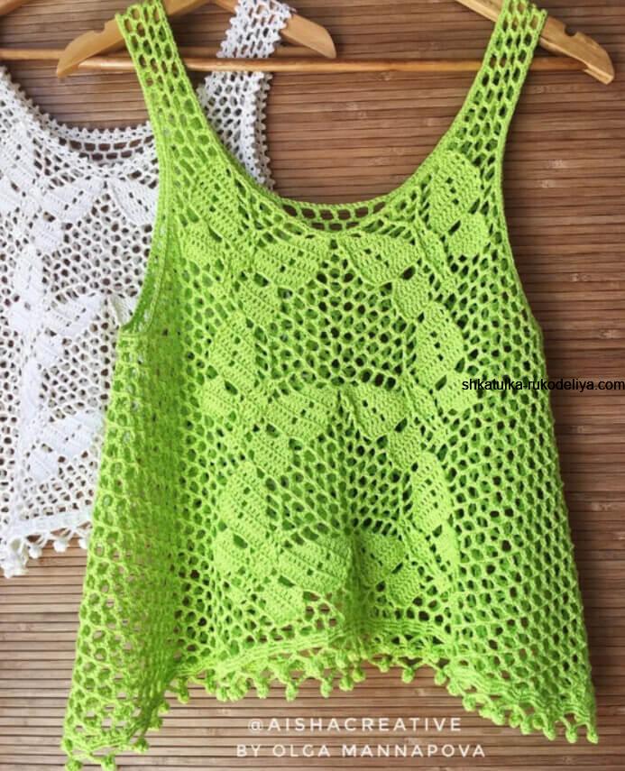 Женский топ крючком