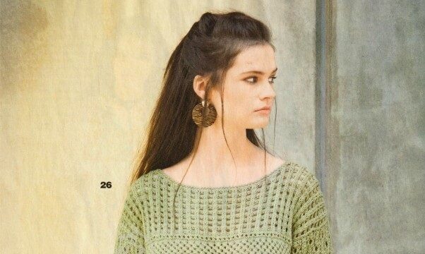 Пуловер спицами с описанием