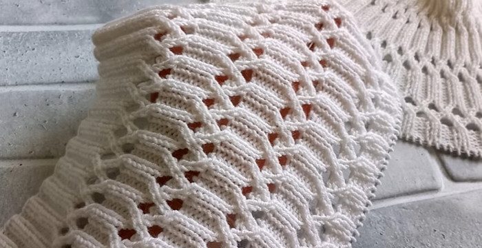 Резинка спицами для свитера