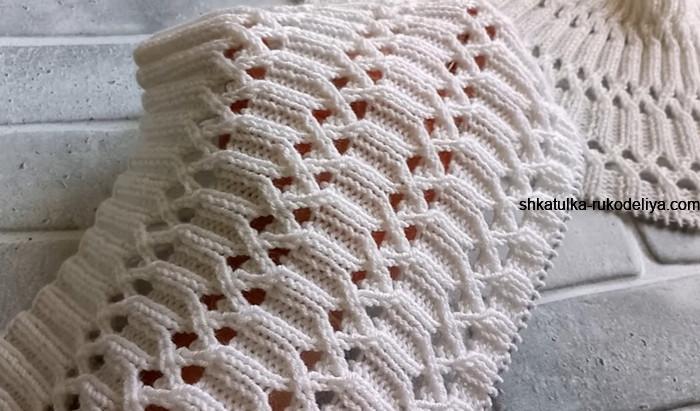 Резинка спицами для свитера