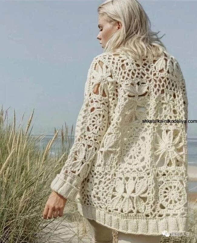 Cárdigan de verano de motivos.