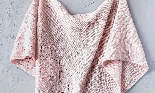 Шаль спицями для початківців