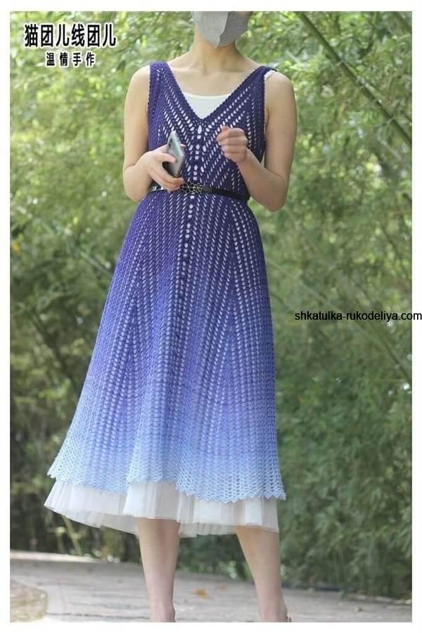 Простий сарафан гачком