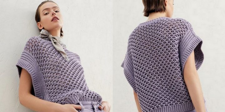 Шикарний ажурний візерунок спицями