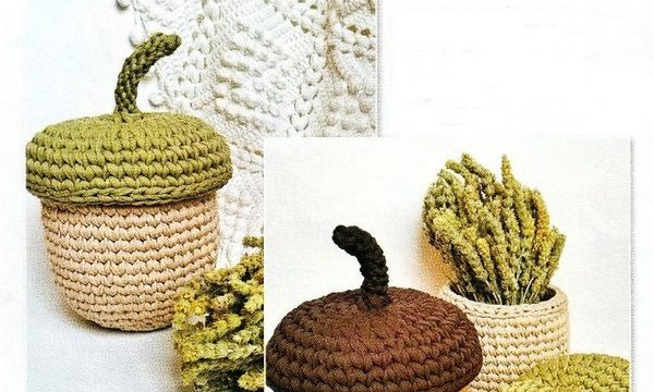 Інтер'єрний кошик гачком