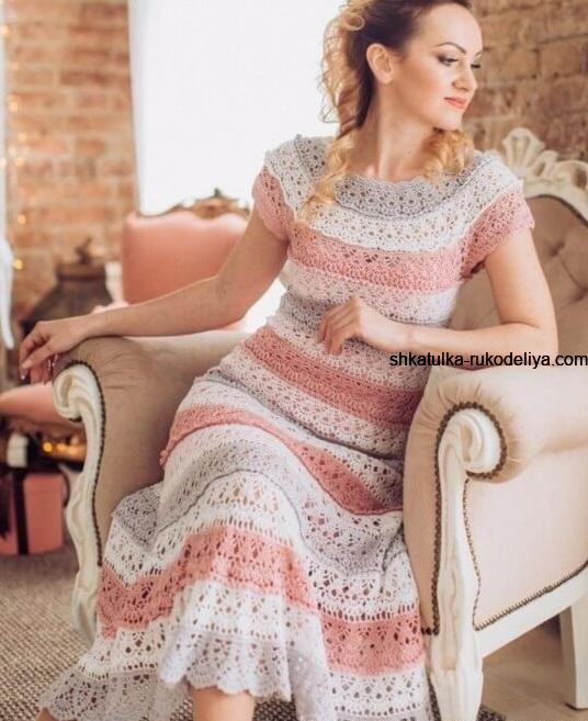 vestido de crochet para mujer