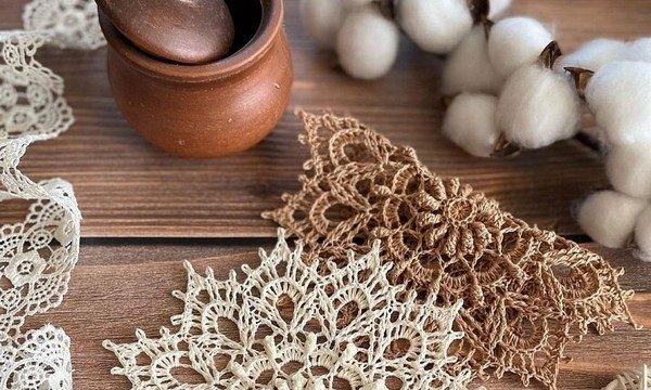 об'ємні серветки гачком