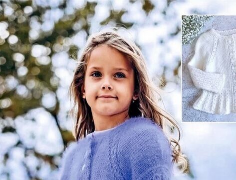 пальто для дівчинки спицями