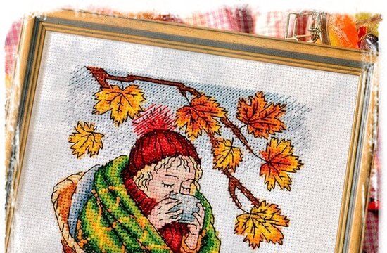 Осіння вишивка хрестиком