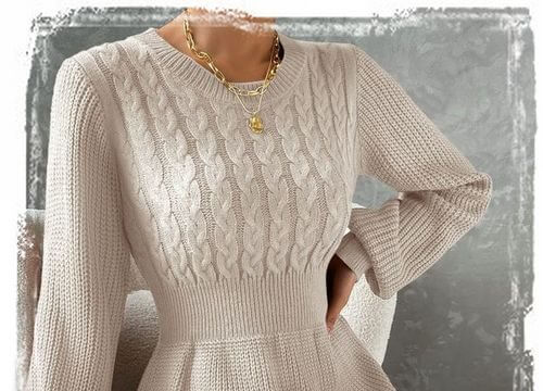 Тепла сукня спицями схеми