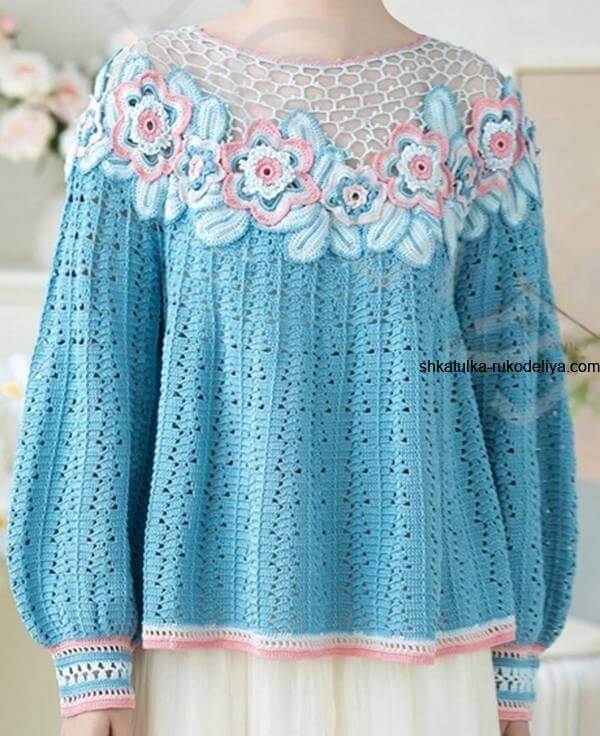 Вільна блуза з широкими рукавами