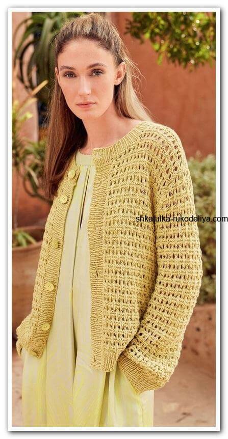 Простий кардиган спицями