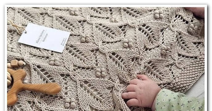 Візерунок для пледа спицями