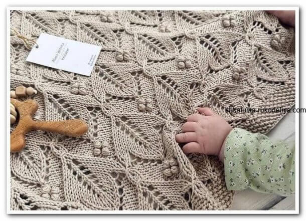 Візерунок для пледа спицями