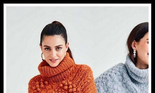 Пончо спицями для жінок