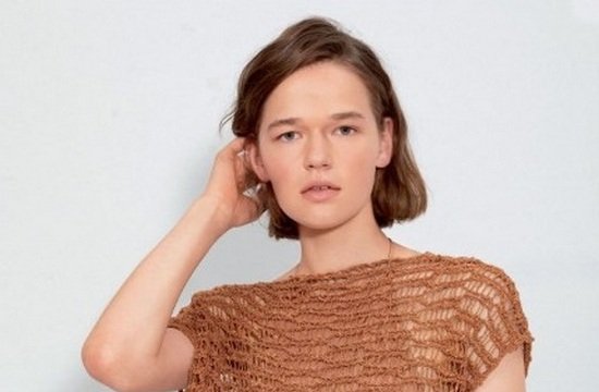 Топ спицями ажурним візерунком