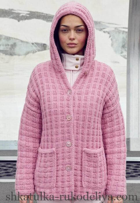 В'язаний кардиган спицями