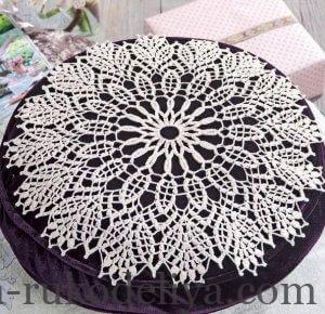 В'язання гачком серветки круглі