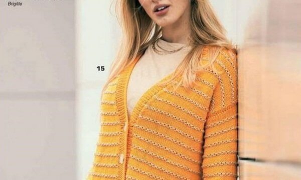 Простий базовий кардиган спицями