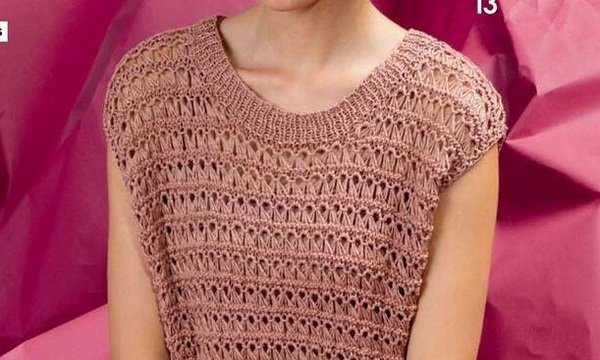 простий ажурний топ спицями