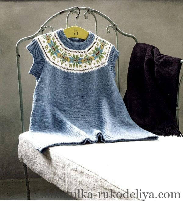 В'язана туніка для дівчинки