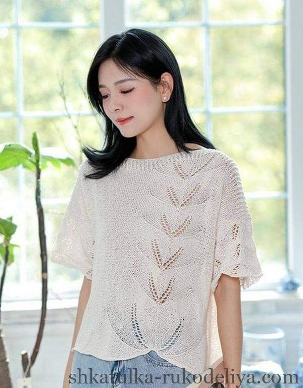 Оригінальні пуловери спицями схеми