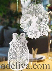 Пасхальні серветки гачком філе