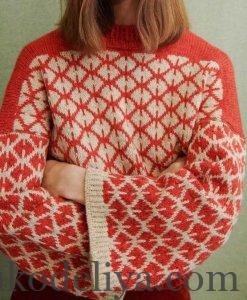 Светр з жакардовими візерунками