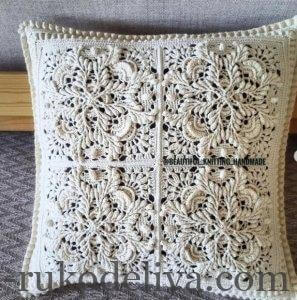 Декоративна подушка гачком