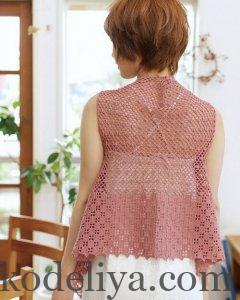 Жилет гачком зі схемами