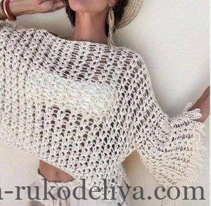 Мереживна блузка гачком