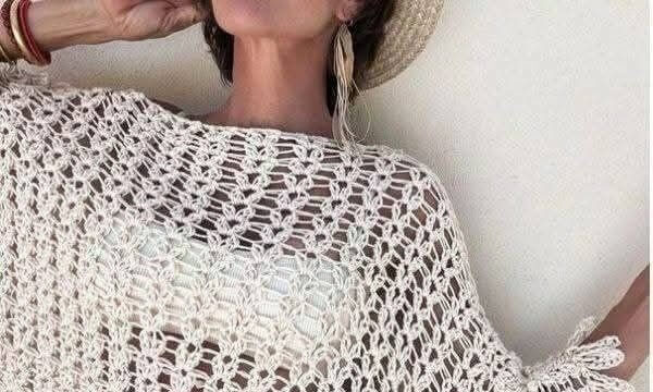 Мереживна блузка гачком