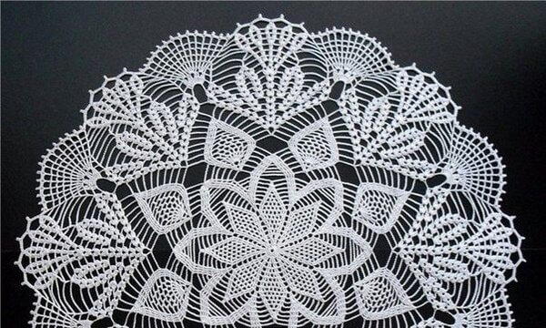 Схема білої серветки гачком