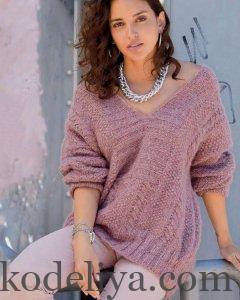 В'язані жіночі пуловери спицями зі схемами