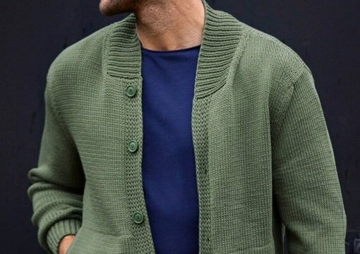 в'язаний чоловічий жакет