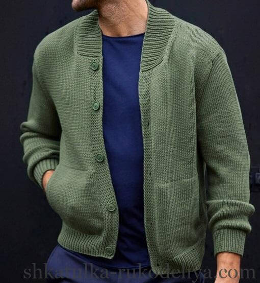 в'язаний чоловічий жакет